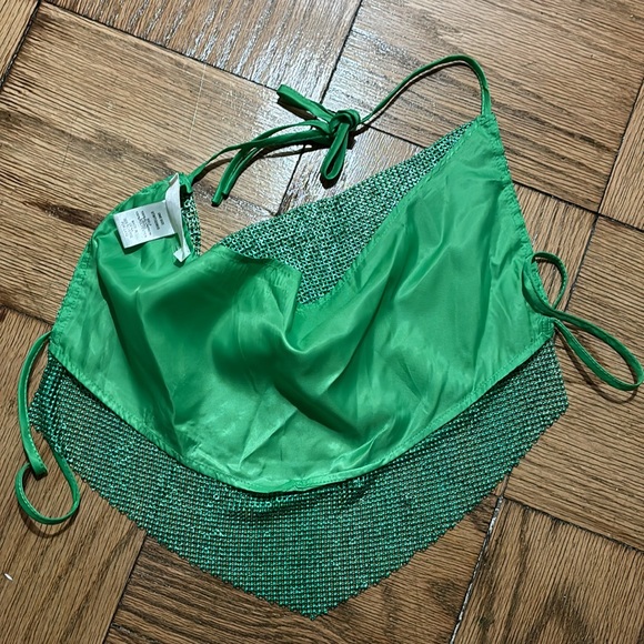 Ana Rhinestone Mesh Crop Top - Picture 3 of 5